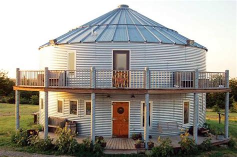 metal silo houses|homes built from old silos.